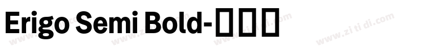 Erigo Semi Bold字体转换